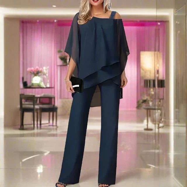 Edles Sophia Chiffon-Ensemble für Damen | Festliches Outfit für elegante Anlässe