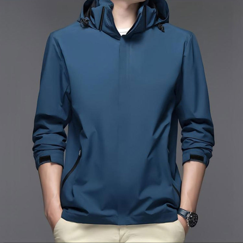 Leichte Jens Herrenjacke mit Kapuze und Reißverschluss