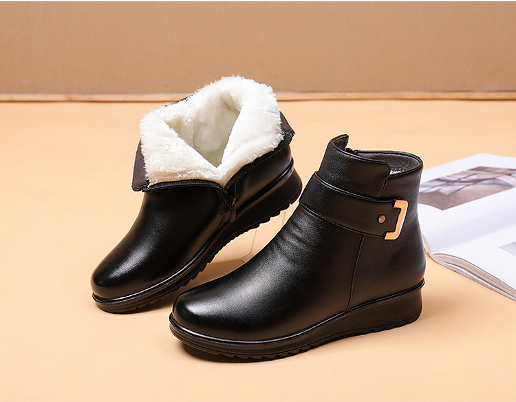 Krohn-e | Winter Rutschfeste Pu-Leder Warme Stiefel