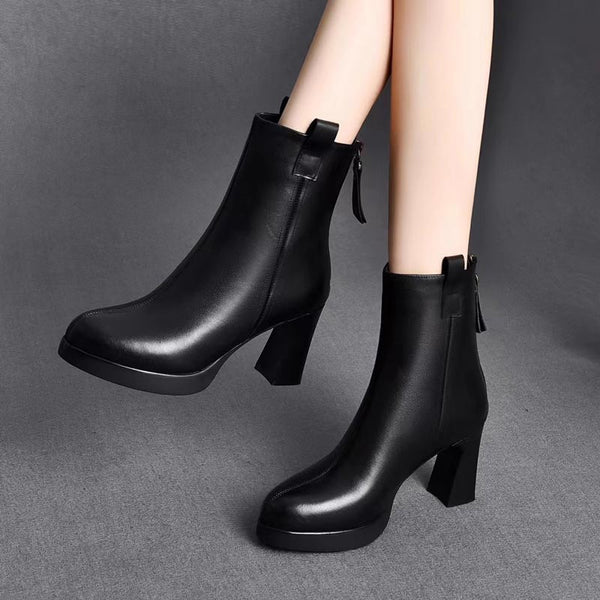 Krohn-e | Stylische Stiefel mit Hohen Absätzen und Spitzer Zehe