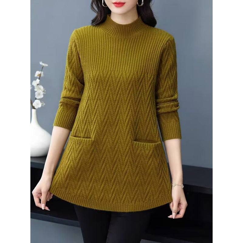 Krohn-e | Halber Rollkragenpullover für Damen in mittlerer Länge