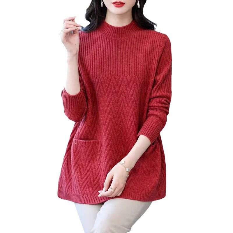 Krohn-e | Halber Rollkragenpullover für Damen in mittlerer Länge