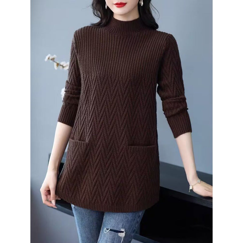 Krohn-e | Halber Rollkragenpullover für Damen in mittlerer Länge