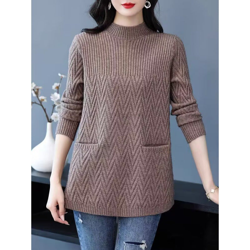 Krohn-e | Halber Rollkragenpullover für Damen in mittlerer Länge