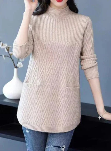Pullover Agnes für Damen mit hohem Kragen