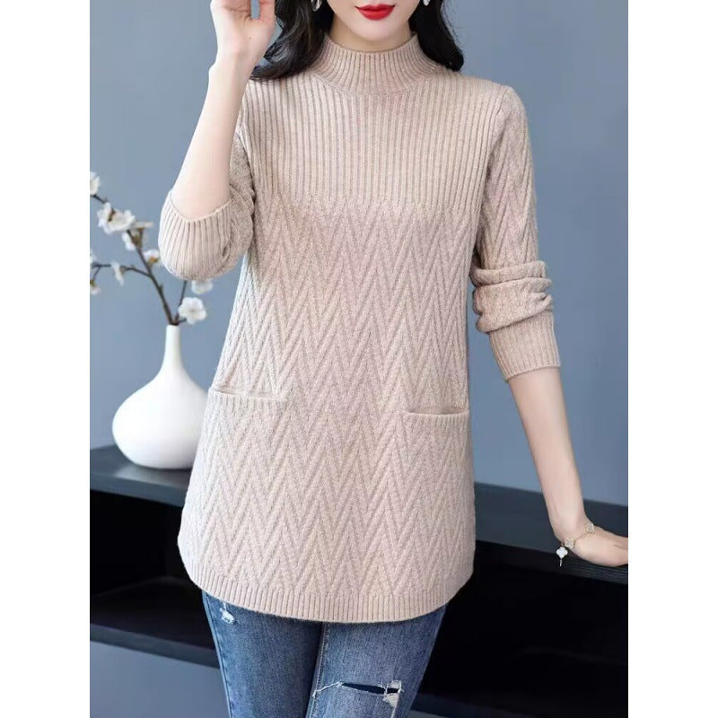 Krohn-e | Halber Rollkragenpullover für Damen in mittlerer Länge