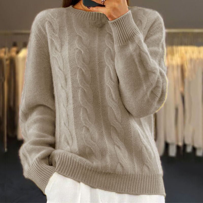 Krohn-e | Sweater - Gemütlicher Damen Langarm Strickpullover