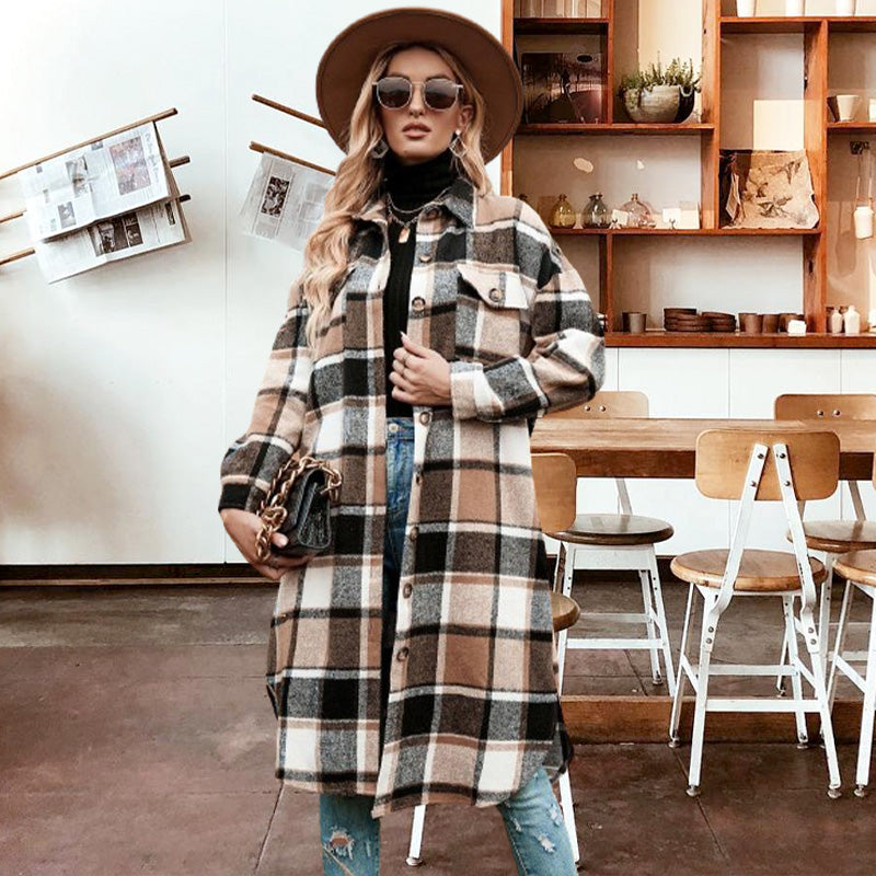 Krohn-e | Sophisticated Checkered Jacket For Women
