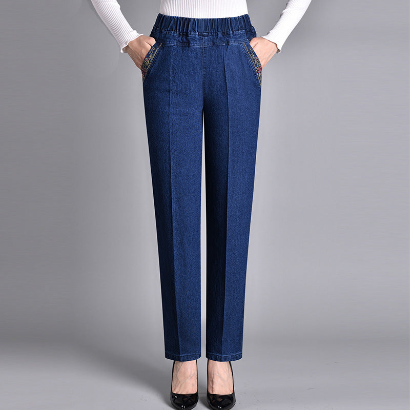 Sanne Jeans für Damen: mit Seitentaschen und elastischem Bund