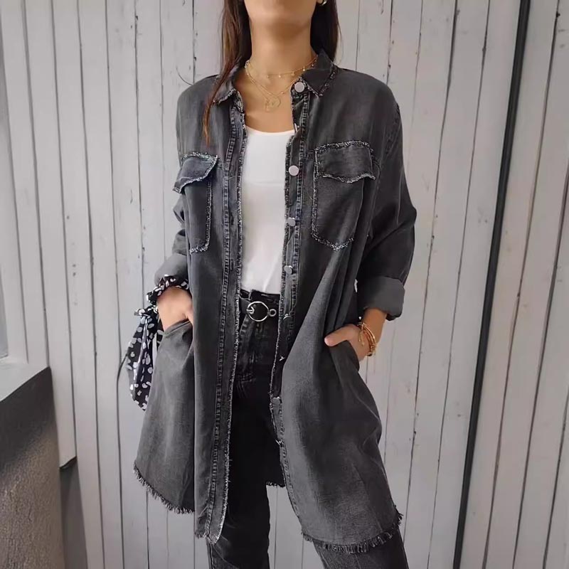 Krohn-e | Klassische Lange Jacke für Frauen