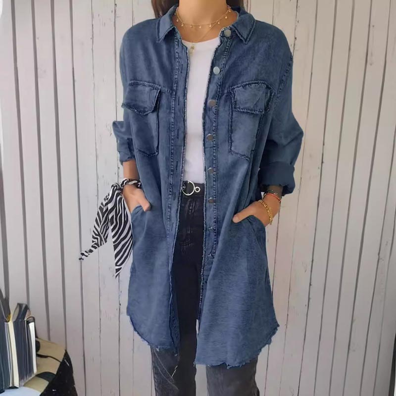 Krohn-e | Klassische Lange Jacke für Frauen