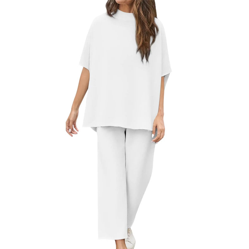 Damen-Capelet-Hose Camille mit 3/4-Ärmeln und weitem Bein
