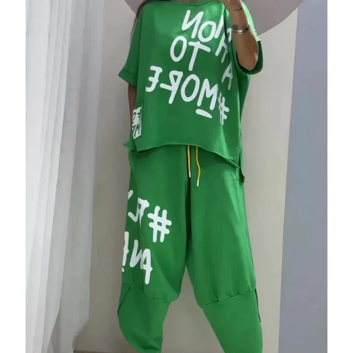 Damen-Set: Lässiges T-Shirt und Hose von Millac
