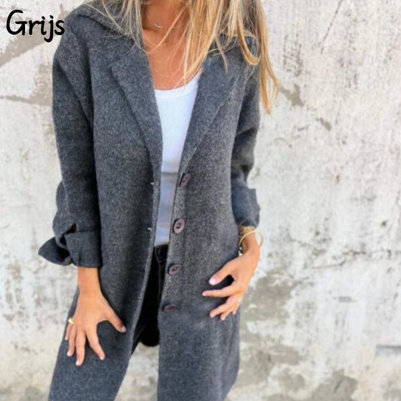Krohn-e | Langer Eleganter Mantel für Damen