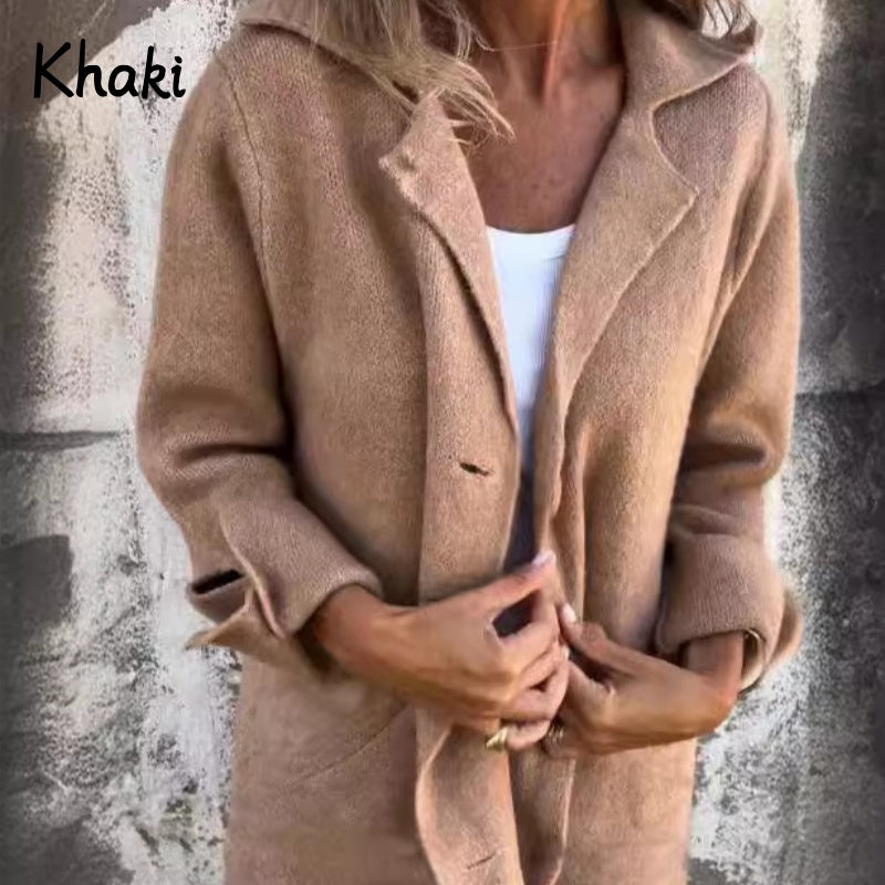 Krohn-e | Langer Eleganter Mantel für Damen