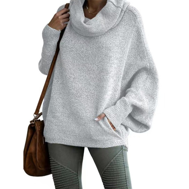 Krohn-e | Strickpullover mit Hohem Kragen Weich und Warm Perfekt für Herbst und Winter