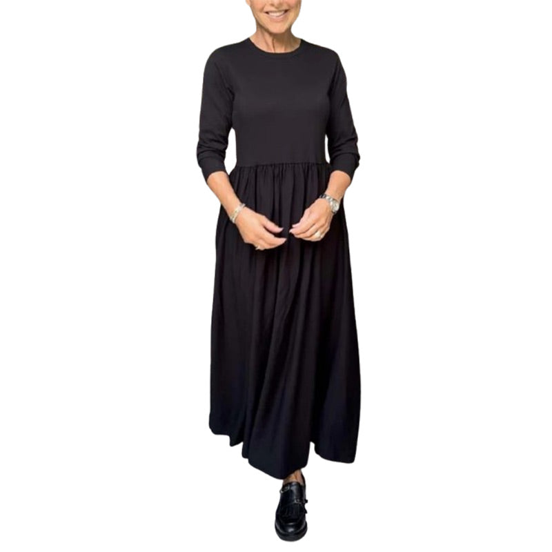 Damen Strick-Midi Kleid mit langen Ärmeln von Eliana