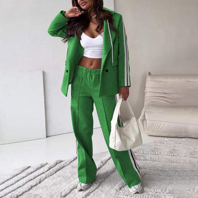 Rike Damen-Outfit: Zweiteiliger Kapuzenblazer-Anzug