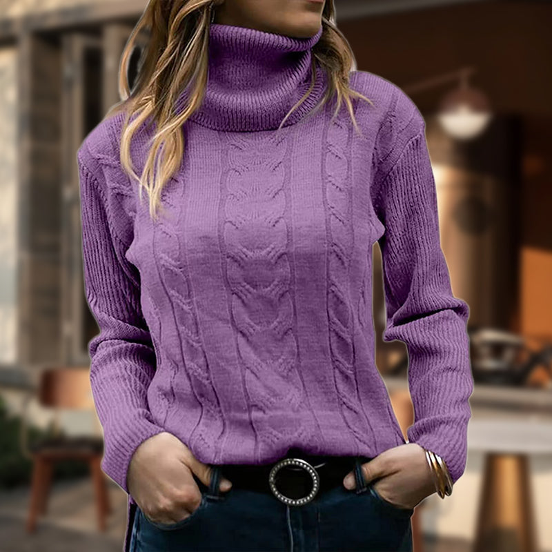 Krohn-e | Stilvolle Damen Rollkragenpullover mit Langen Ärmeln