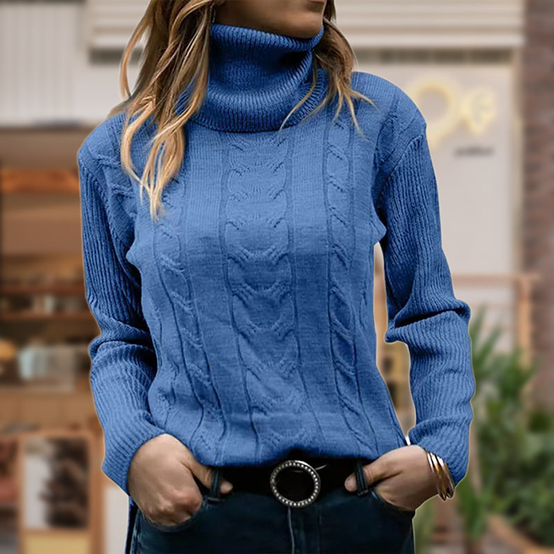 Krohn-e | Stilvolle Damen Rollkragenpullover mit Langen Ärmeln