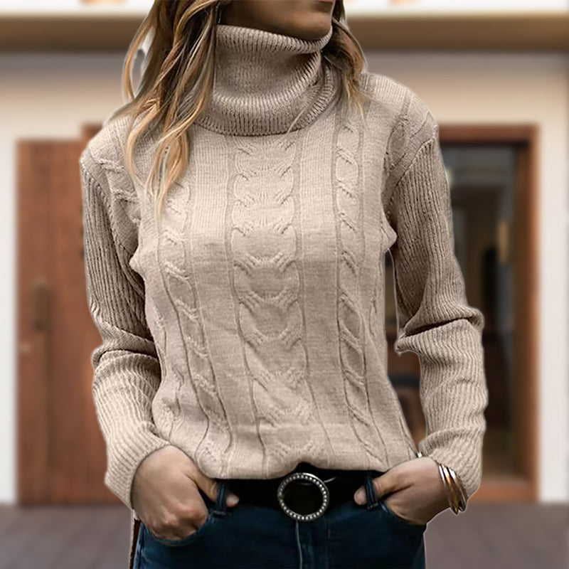 Krohn-e | Stilvolle Damen Rollkragenpullover mit Langen Ärmeln