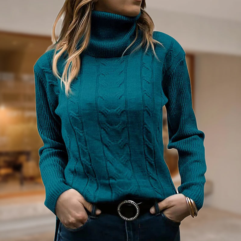 Krohn-e | Stilvolle Damen Rollkragenpullover mit Langen Ärmeln
