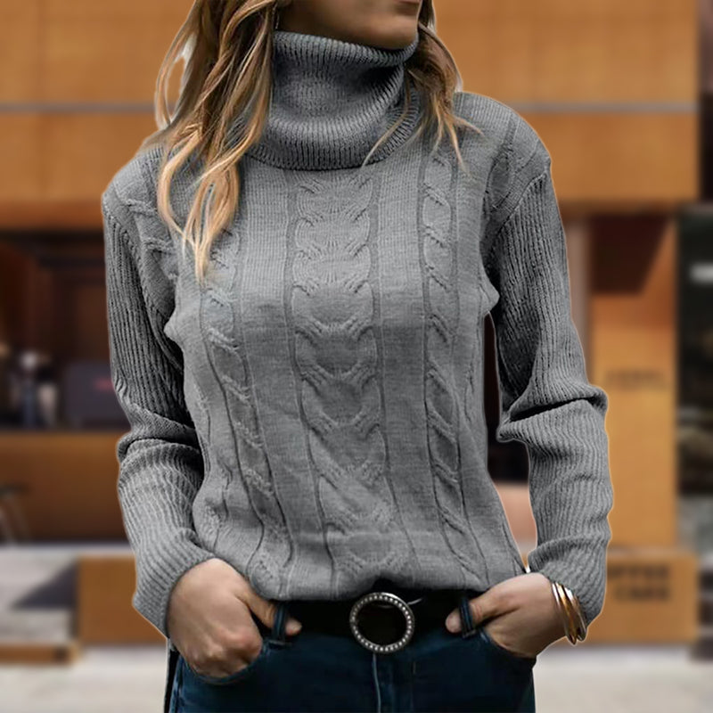 Krohn-e | Stilvolle Damen Rollkragenpullover mit Langen Ärmeln