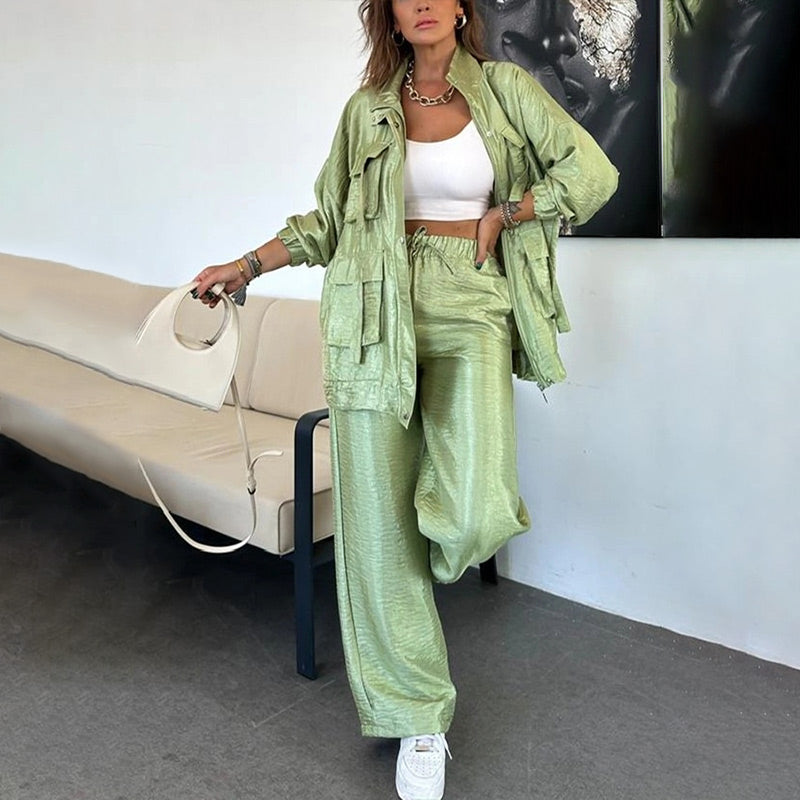 Hughes Damen Cargojacke & Hose im Oversize-Look