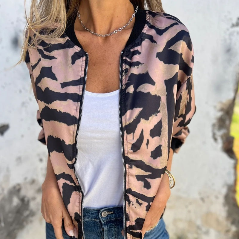 Krohn-e | Damen-Bomberjacke mit praktischem Reißverschluss