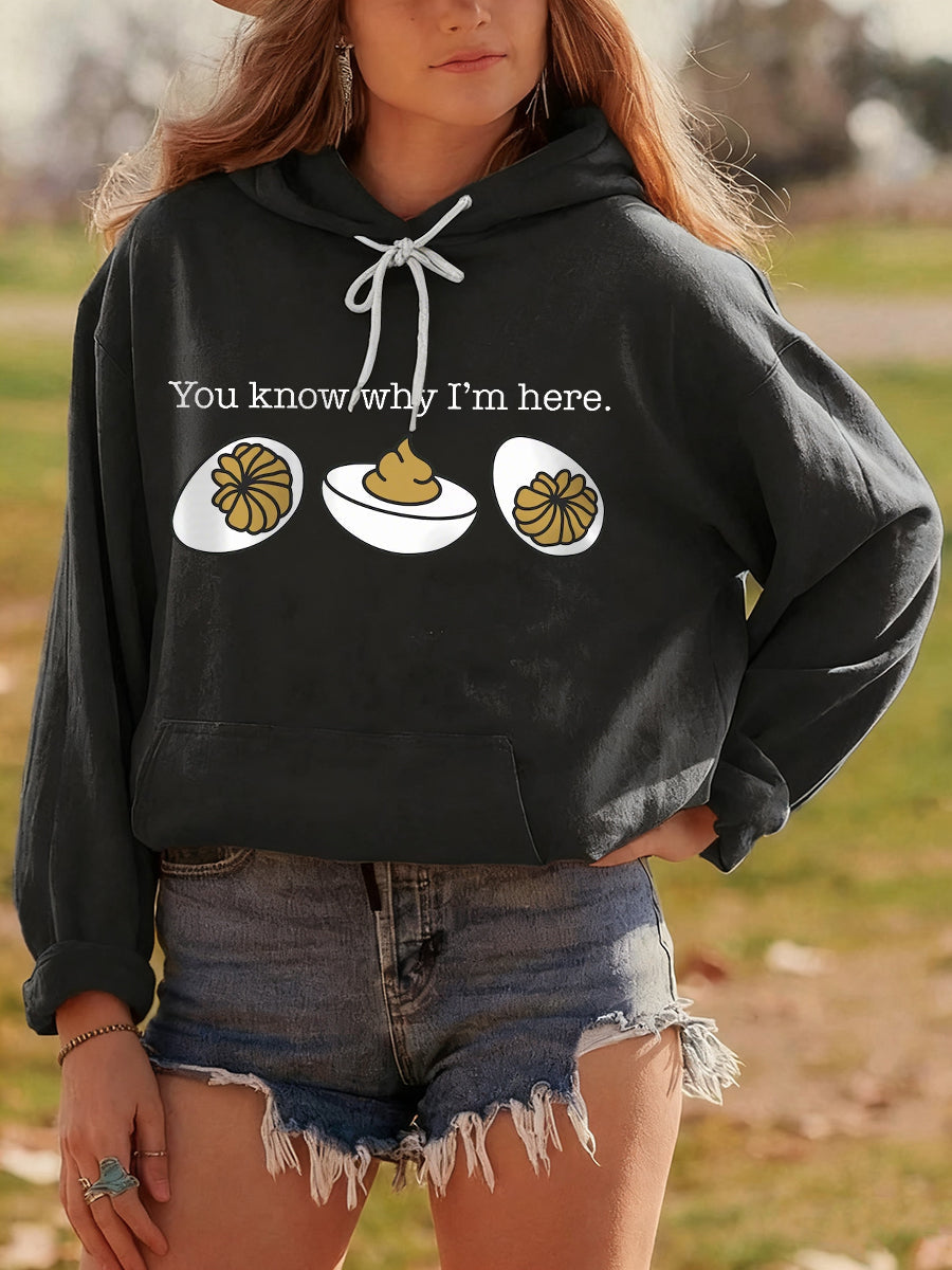KROHN-E Damen Thanksgiving Hoodie Festlicher Print Kuschelig