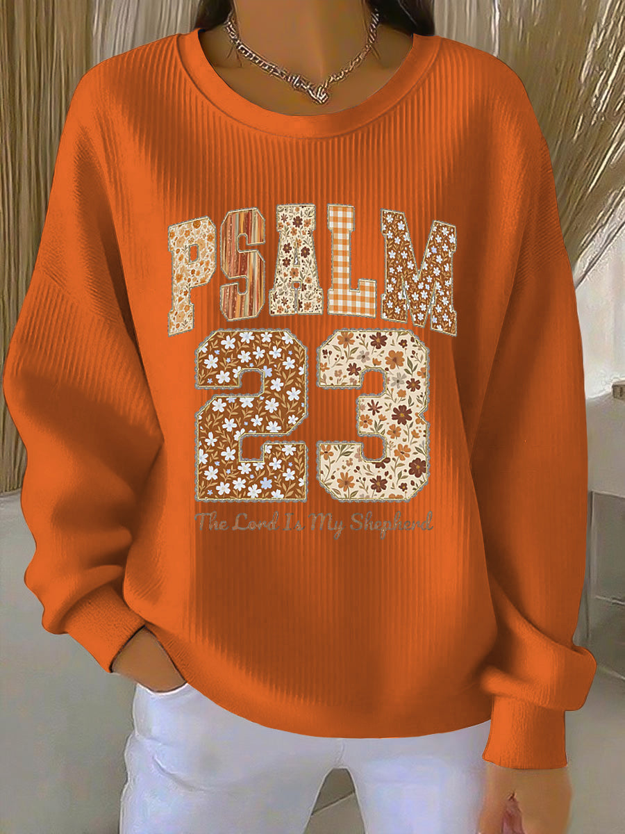 KROHN-E Damen Sweatshirt Blumenmuster Herbst Weich