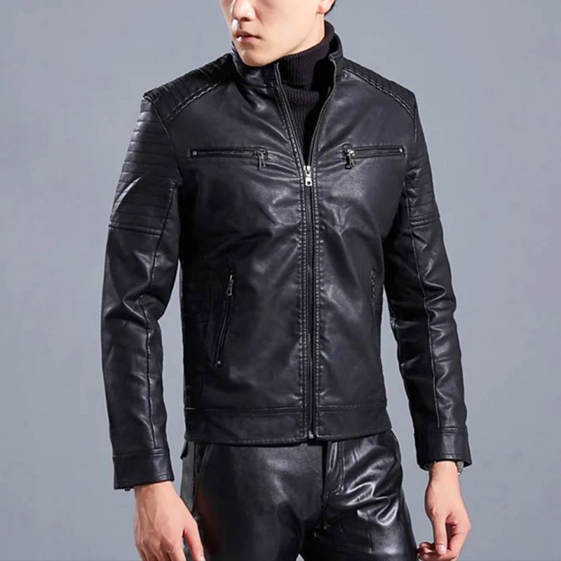 Krohn-e | Moderne Lederjacke mit Reißverschluss