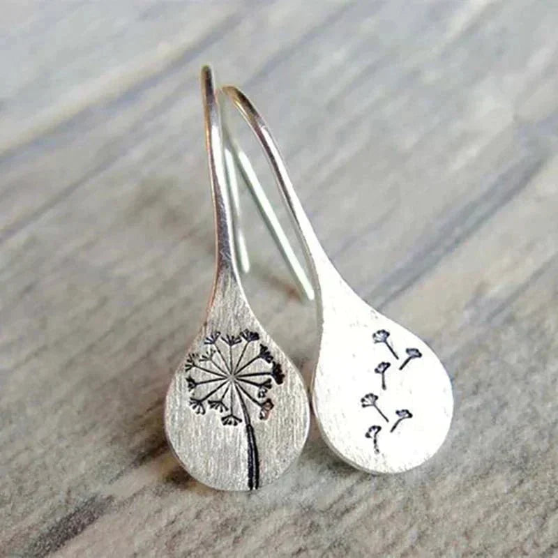 KROHN-E Damen Pusteblumen-Ohrringe Sterling Silber