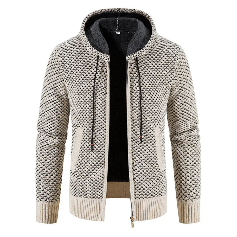 Männer Kapuzenstrickjacke von Manfred - Hochwertig