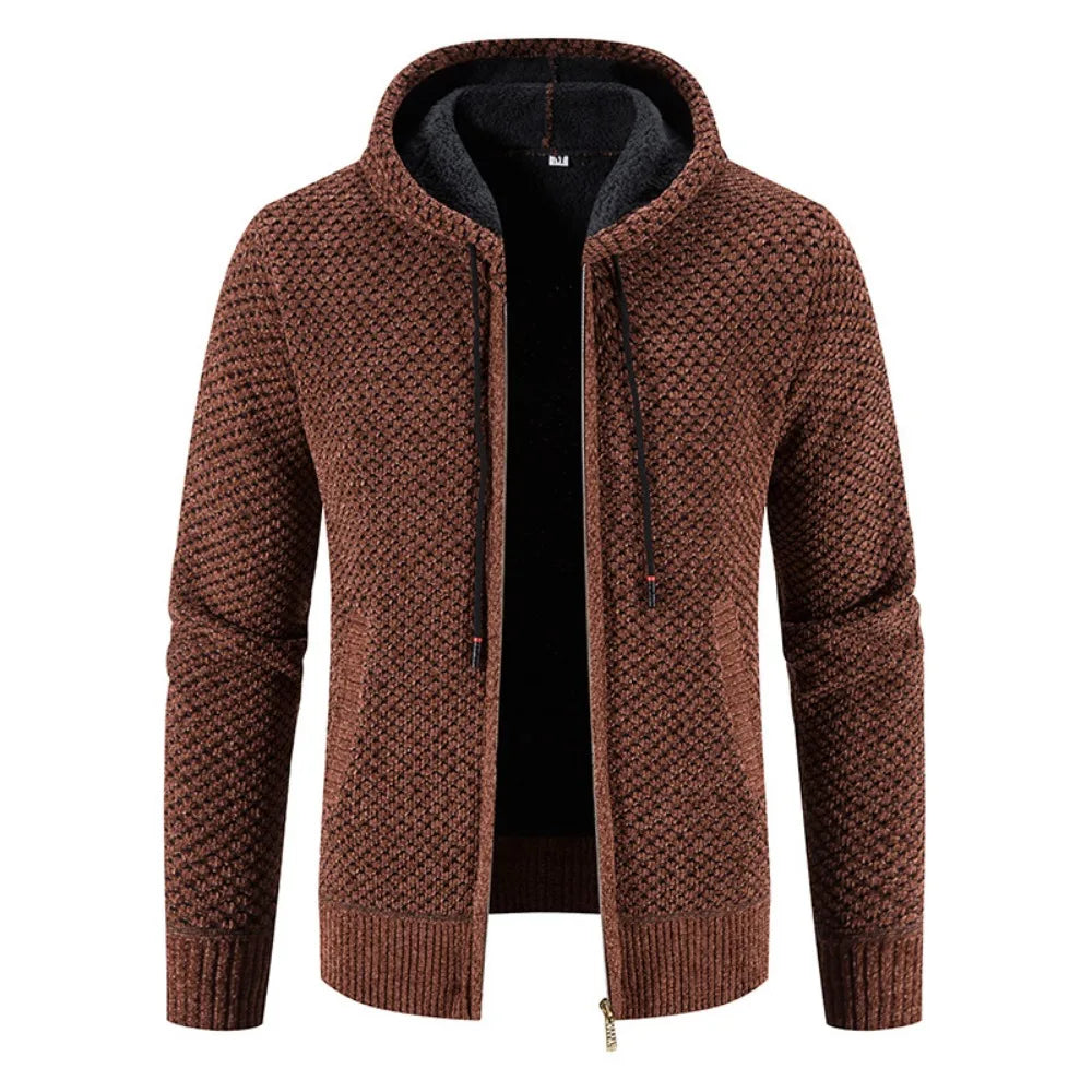 Männer Kapuzenstrickjacke von Manfred - Hochwertig