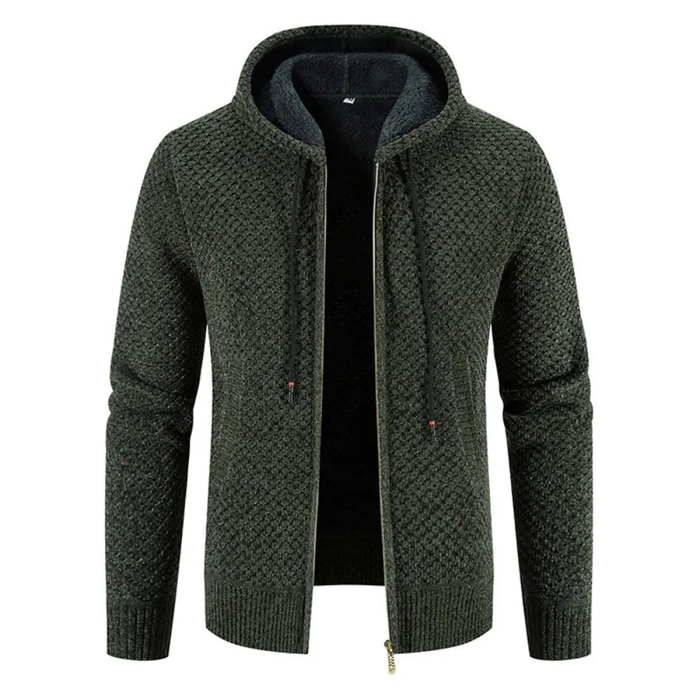 Männer Kapuzenstrickjacke von Manfred - Hochwertig