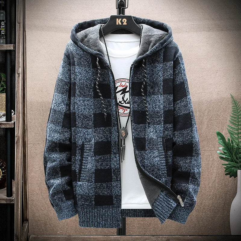 Moderne Karo-Winterjacke von Drevon