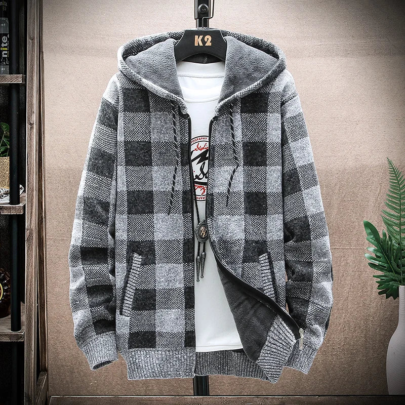 Moderne Karo-Winterjacke von Drevon