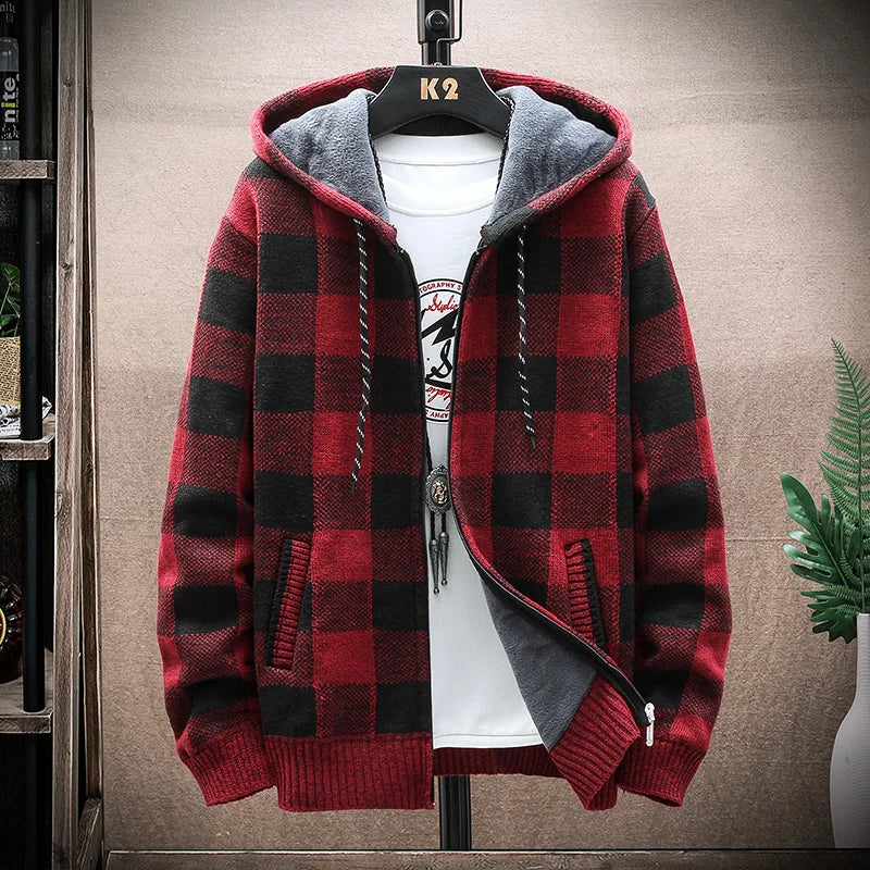 Moderne Karo-Winterjacke von Drevon