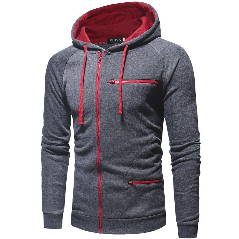 Maximilian: Klassischer Herren-Kapuzenpullover mit Reißverschluss