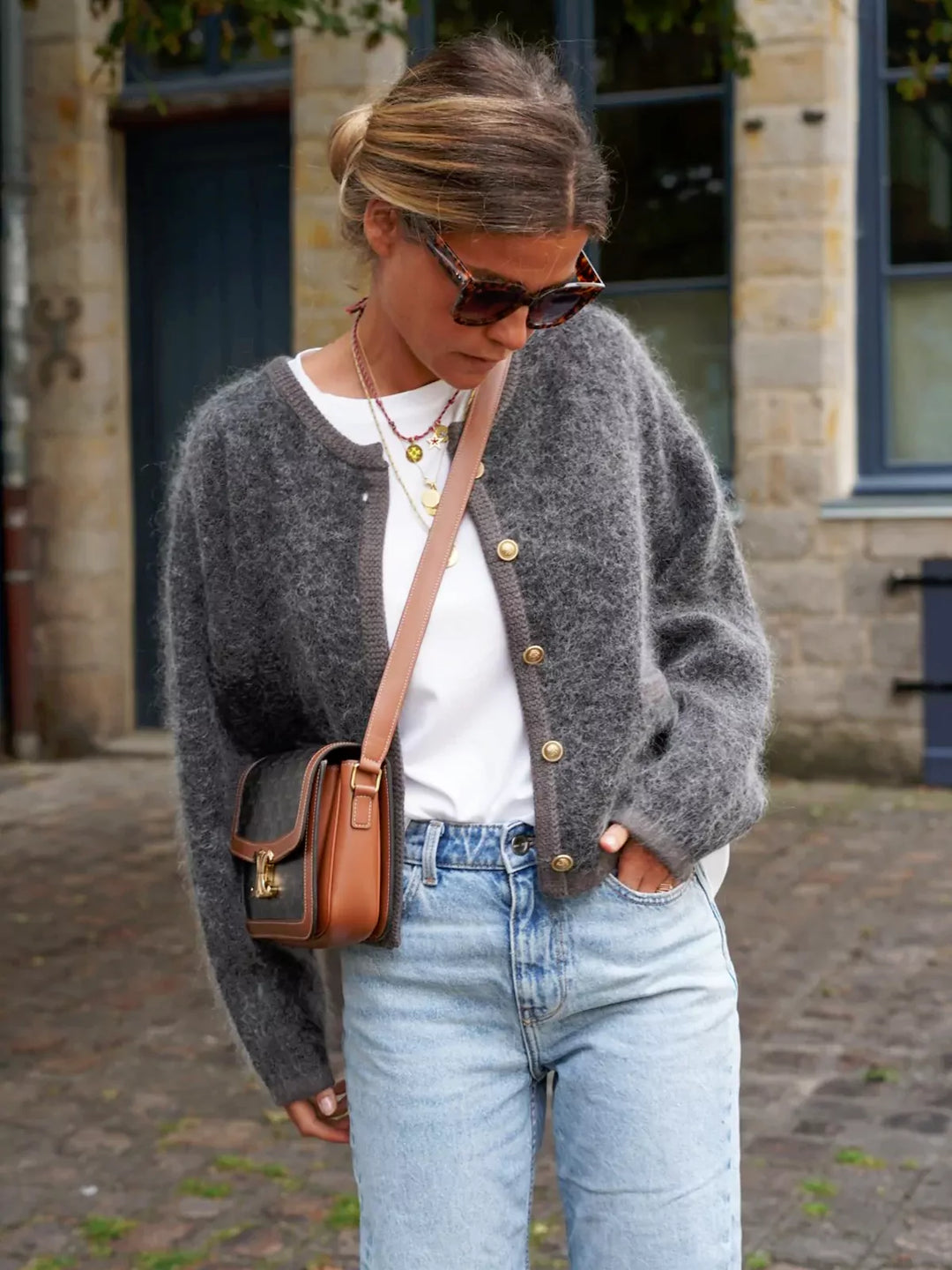 Gestrickter Cardigan mit Struktur - Mila