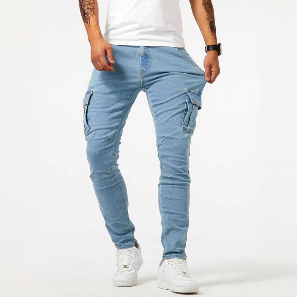 Edmundo: Modische Cargo-Jeans für Herren im Sommer