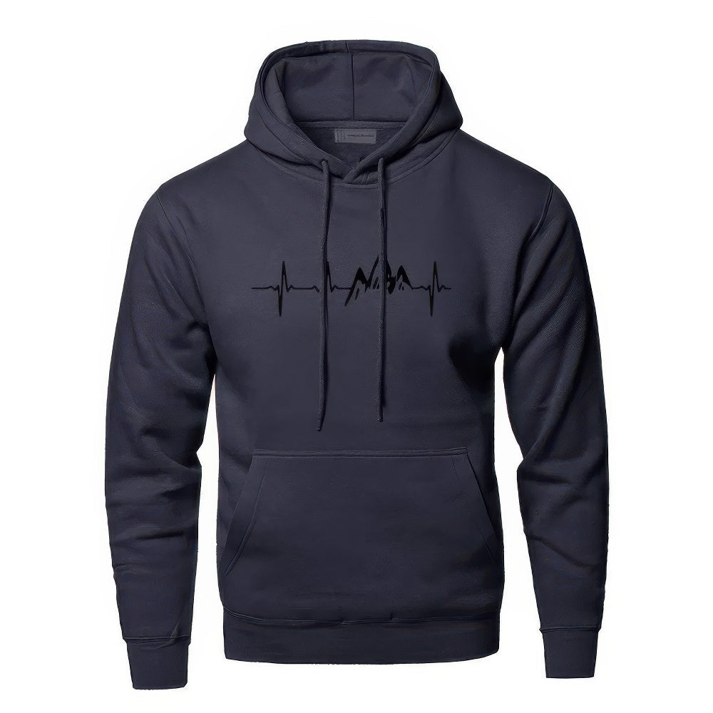 Moderner Kapuzenpullover für Herren, ideal zum Bergwandern – Modell Waldemar