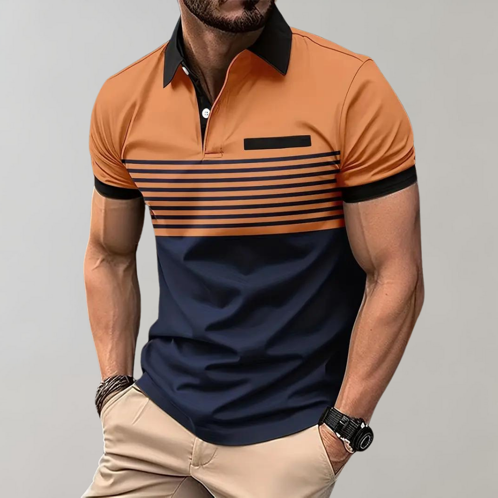 Sommerliches Poloshirt mit Streifen von Georgius