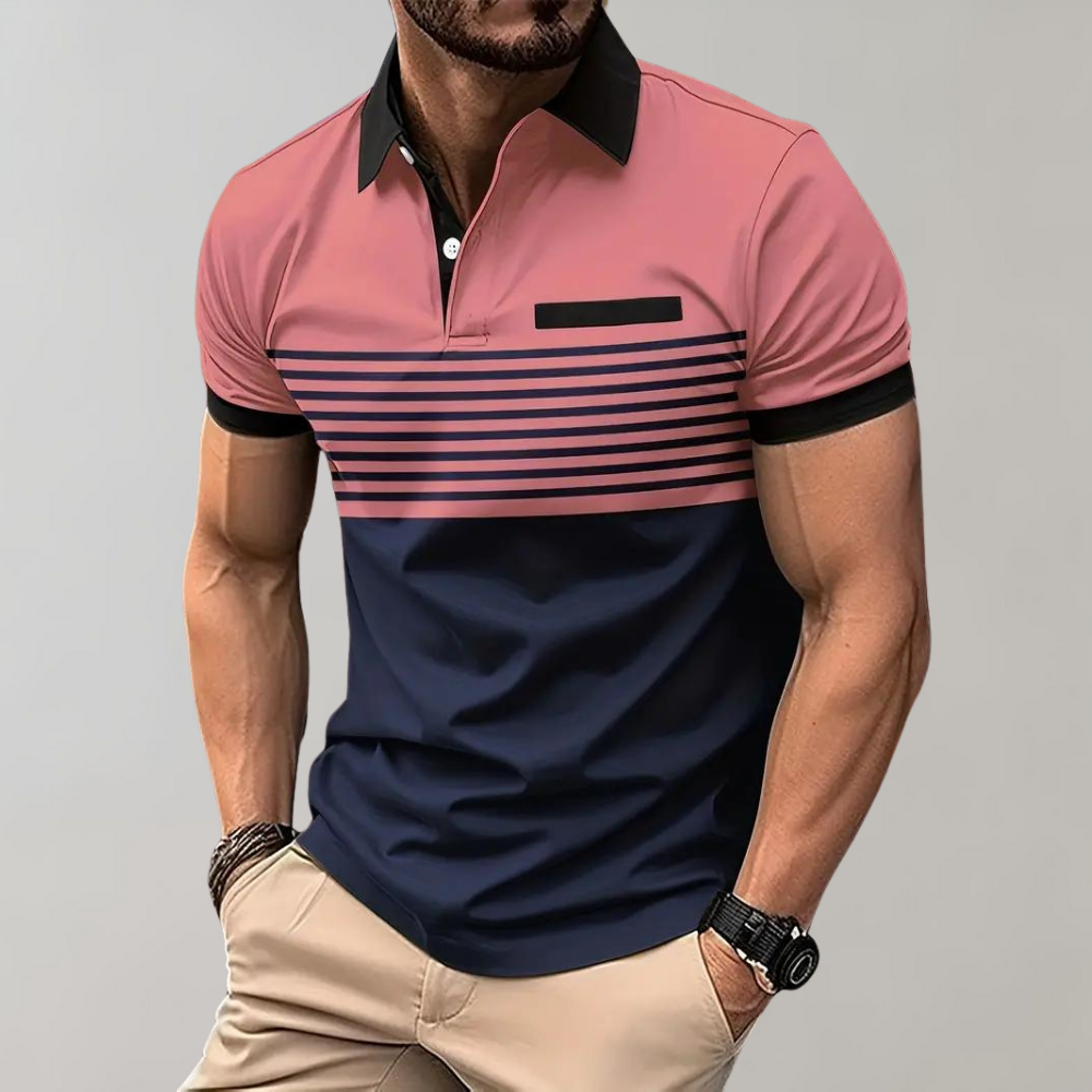 Sommerliches Poloshirt mit Streifen von Georgius
