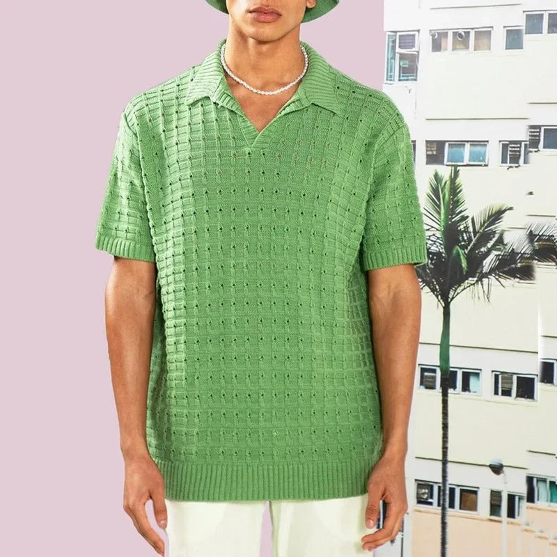 Modernes Herren-Sommerpolohemd aus Strick - Kraven