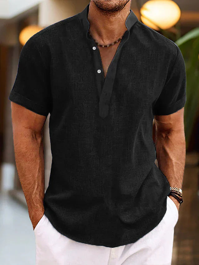 Elegantes, bequemes Herren-Poloshirt mit V-Ausschnitt