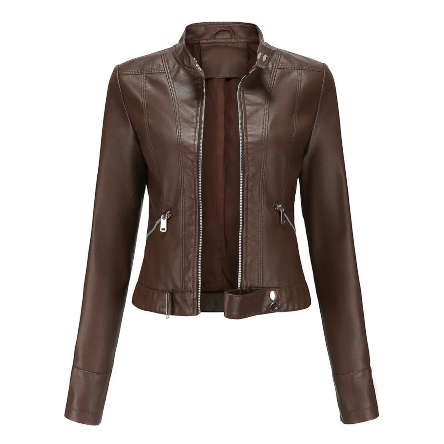 Krohn-e | Kurze Bikerjacke für Frauen - Langarm