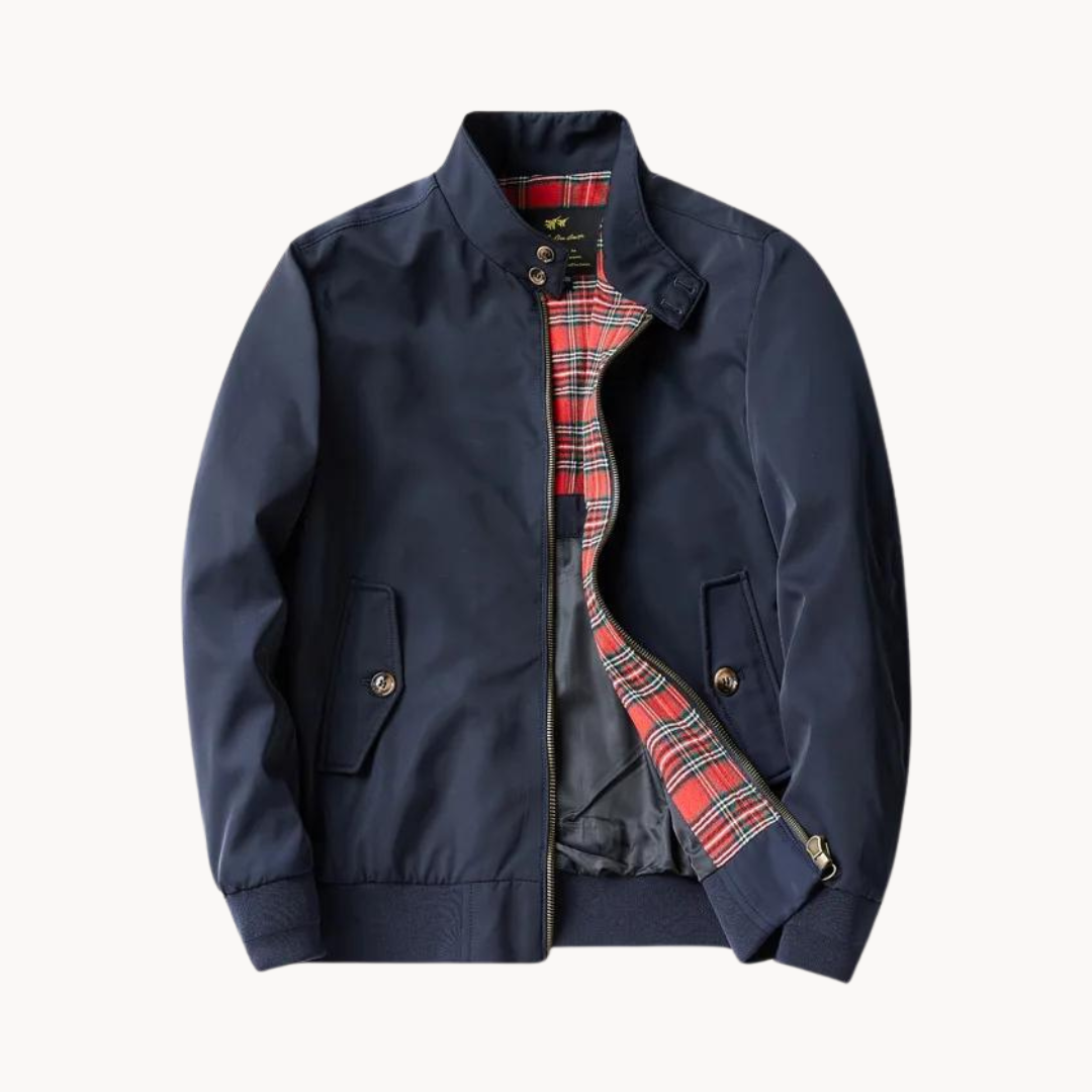 Krohn-e | Herren Camden Heritage Harrington Jacke - Tartanmuster gefüttert