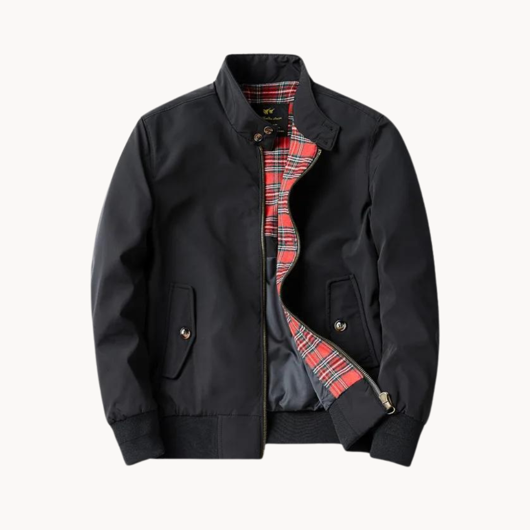 Krohn-e | Herren Camden Heritage Harrington Jacke - Tartanmuster gefüttert